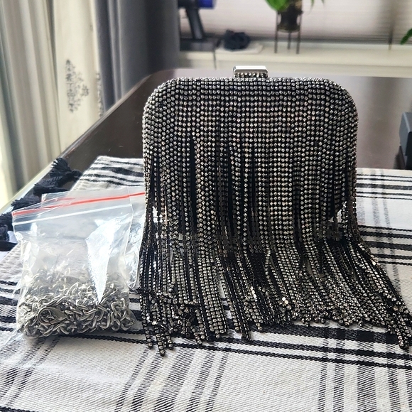 New Rhinestone Hard case Evening Bag - Picture 1 of 8